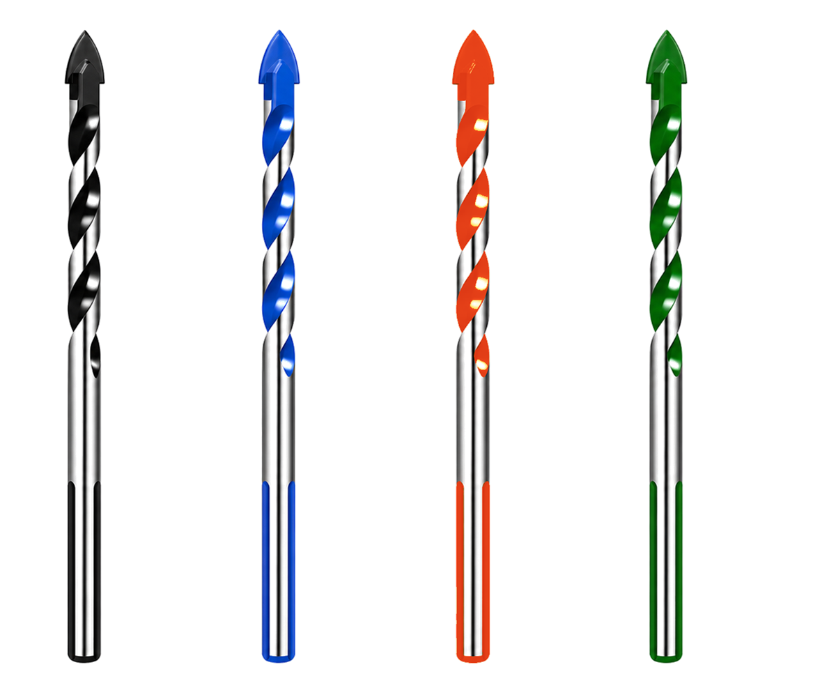 BK-9067 four color triangular tile drill bit set