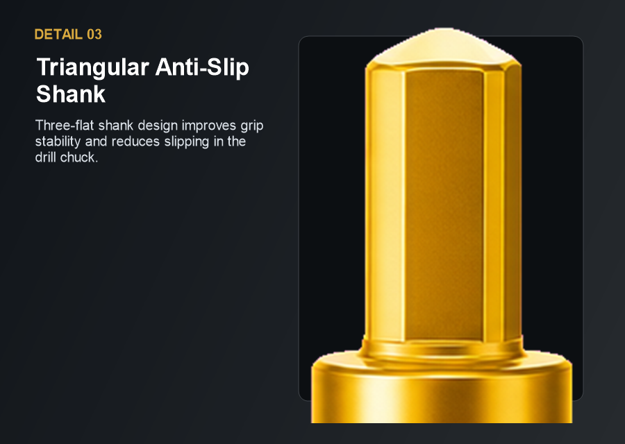BK-9071 triangular anti-slip shank close up