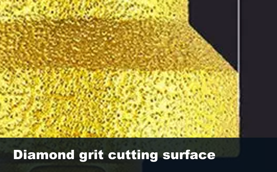 BK-9073 brazed diamond grit edge close up