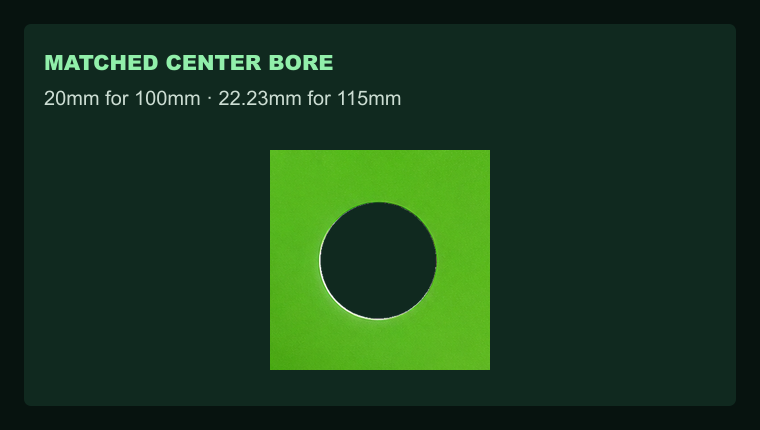BK-9081 center bore detail