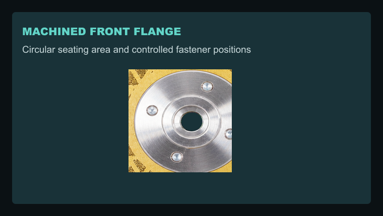 BK-9083 polished front mounting flange