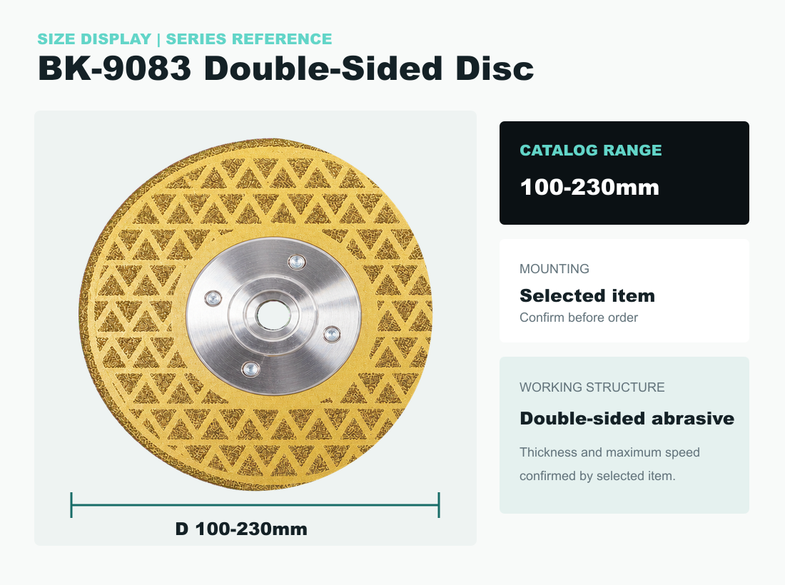 BK-9083 diameter and mounting reference diagram