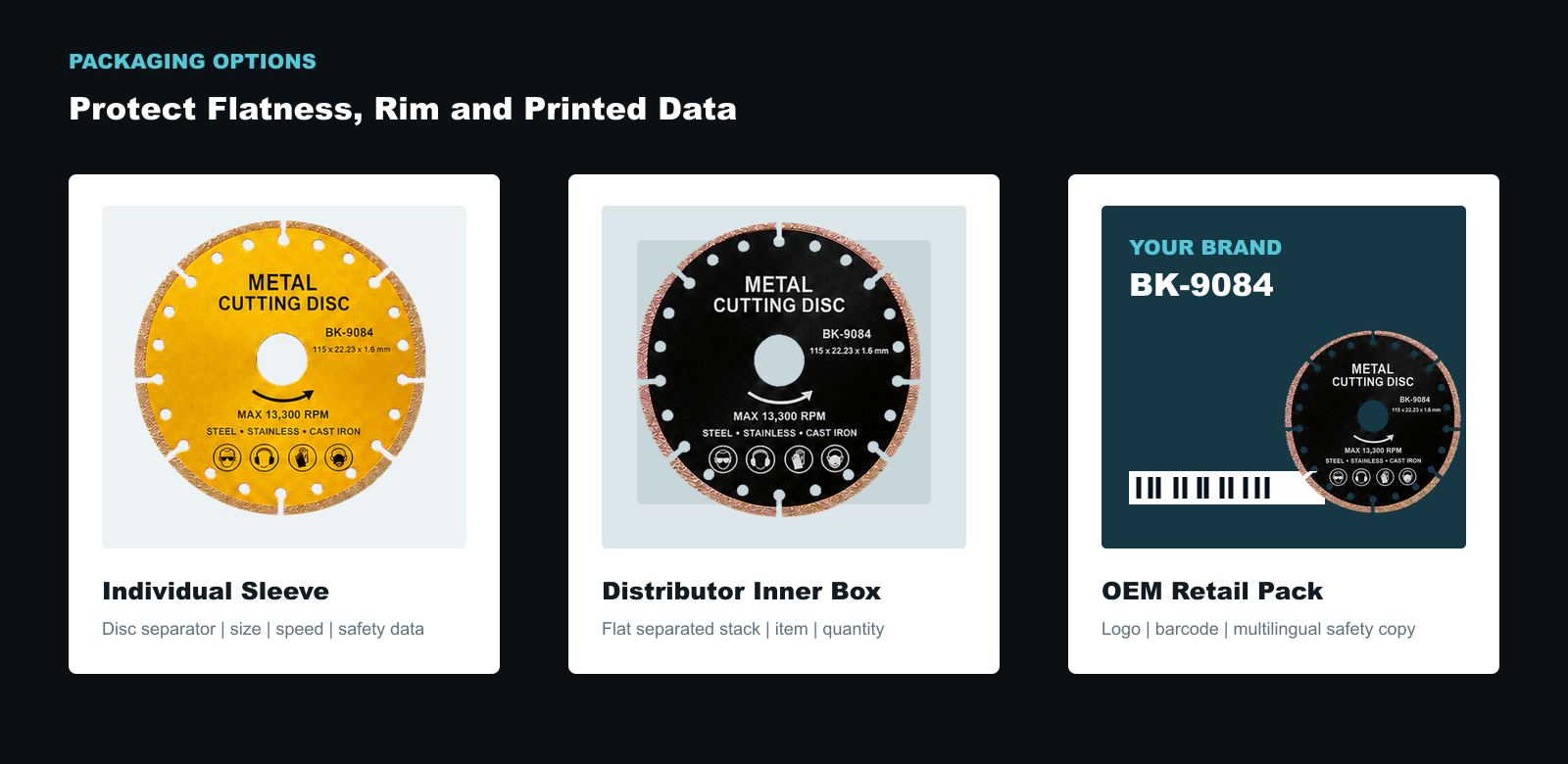BK-9084 sleeve distributor box and private label packaging options