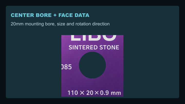 BK-9085 center bore and face printing